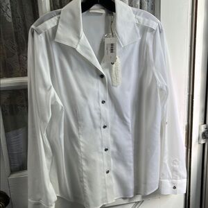 NWT Chicos Classic White Shirt No Iron Size 1